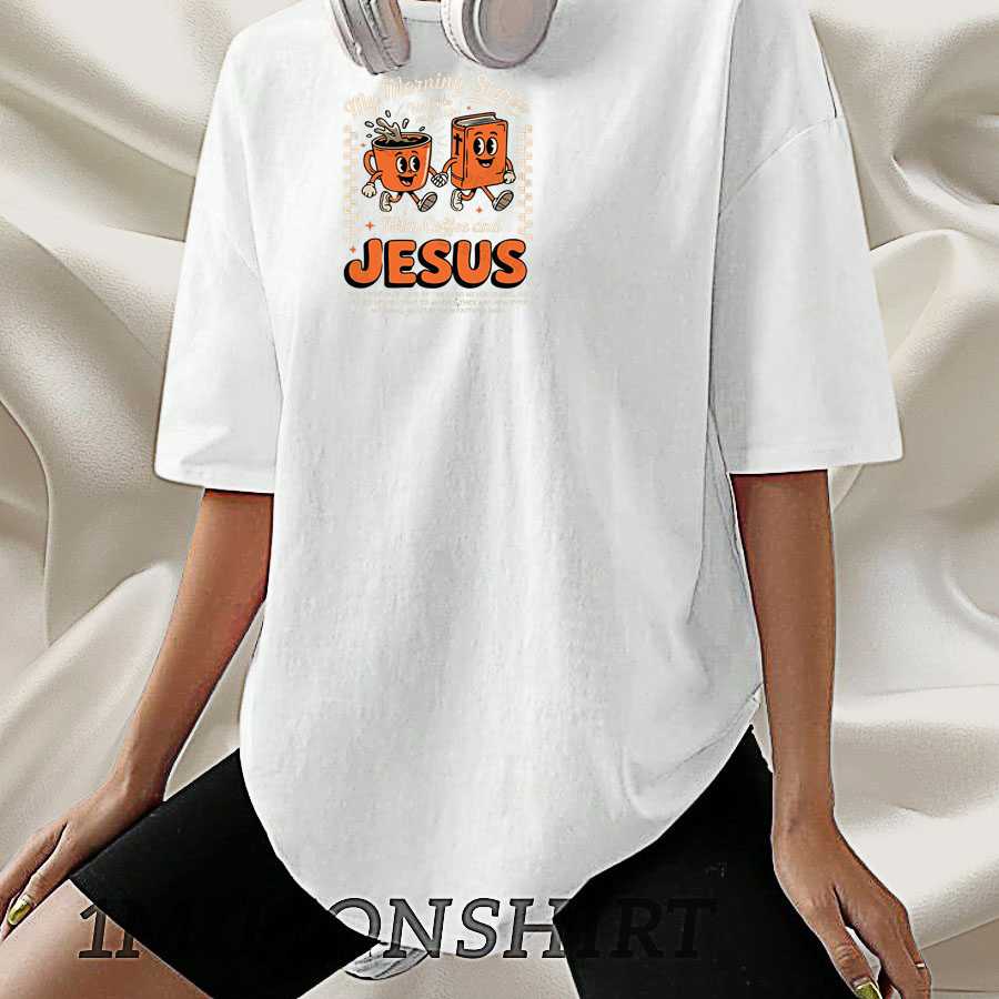 Coffee And Jesus T-Shirt Retro Christian Faith Tee